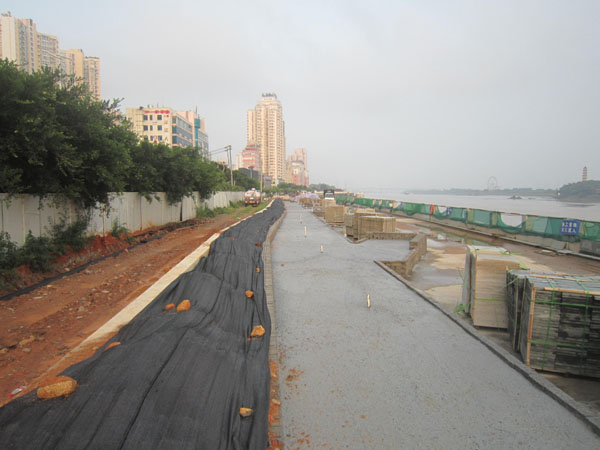 江濱路景觀帶回填工程